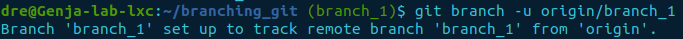 git branch -u branch_1