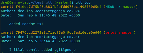 git log