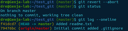 git revert --abort