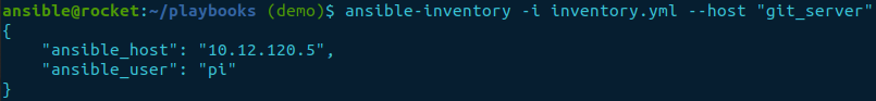 ansible-inventory --host