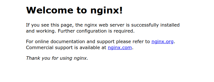 welcome to nginx